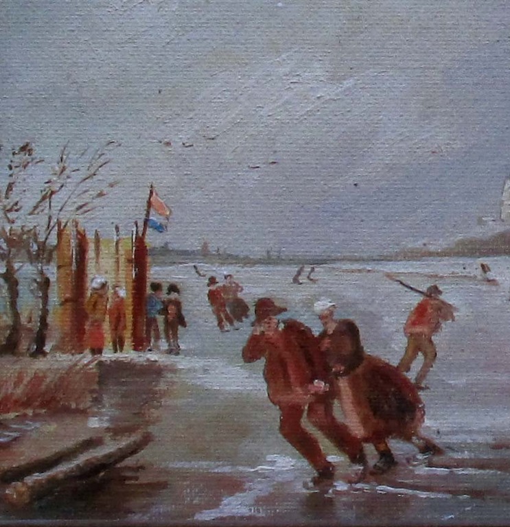 Onbekend kunstenaar, Acrylverf op doek, Winterlandschap kopen? Bied vanaf 10!
