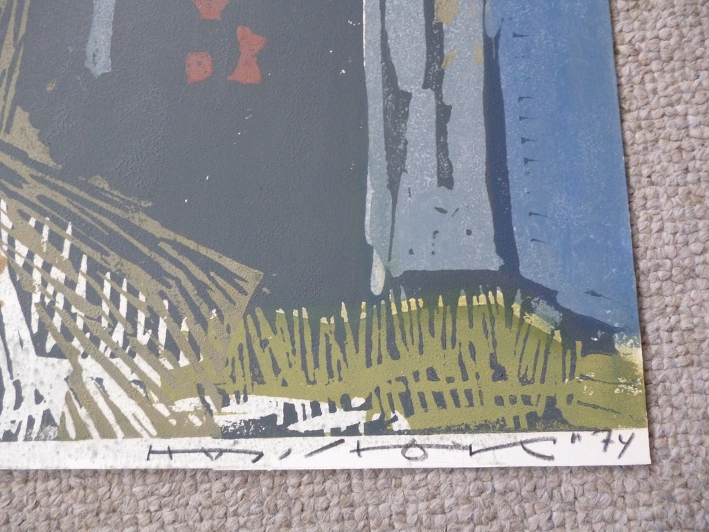 Hein Stork - kleurenlinosnede - Rue des pêcheurs, Beaulieu kopen? Bied vanaf 125!