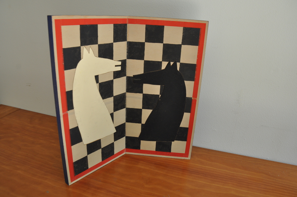 Klaas Gubbels: Schaakbord, handgeschilderd en gesigneerd oplage 30 ex. - 1992 kopen? Bied vanaf 600!