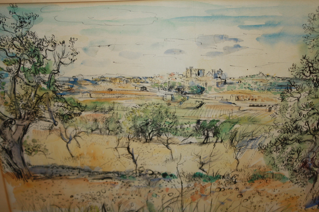 JONKVROUW VAN BRANDELER - TEKENING STADSGEZICHT SPANJE verkocht voor € 80!