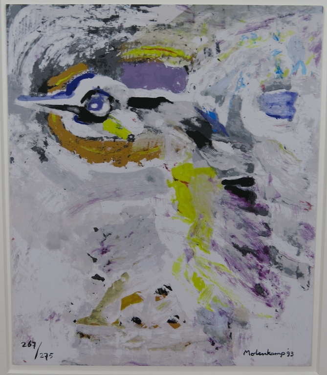 Nico Molenkamp: Zeefdruk, Vogelvlucht verkocht voor € 80!