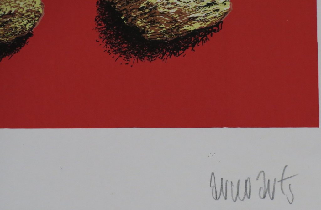 Arno Arts: Zeefdruk, Acropolis (rood) kopen? Bied vanaf 1!