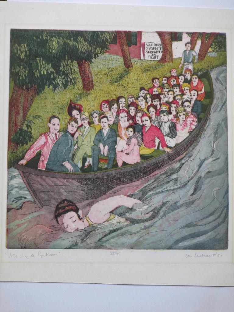 Cees Landsaat, Vrije slag te Giethoorn, Kleurets verkocht voor € 45!