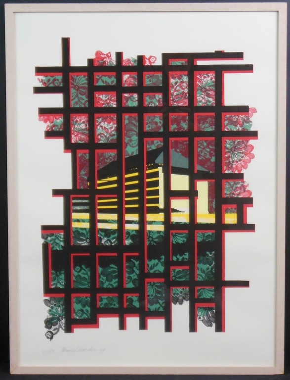 Marcel Doorduin: Zeefdruk, Honey's house -Ingelijst kopen? Bied vanaf 20!