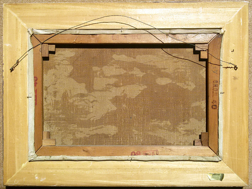 G. F. van Schagen - Dorpsgezicht met boten, olieverf op doek (mooi ingelijst) kopen? Bied vanaf 395!