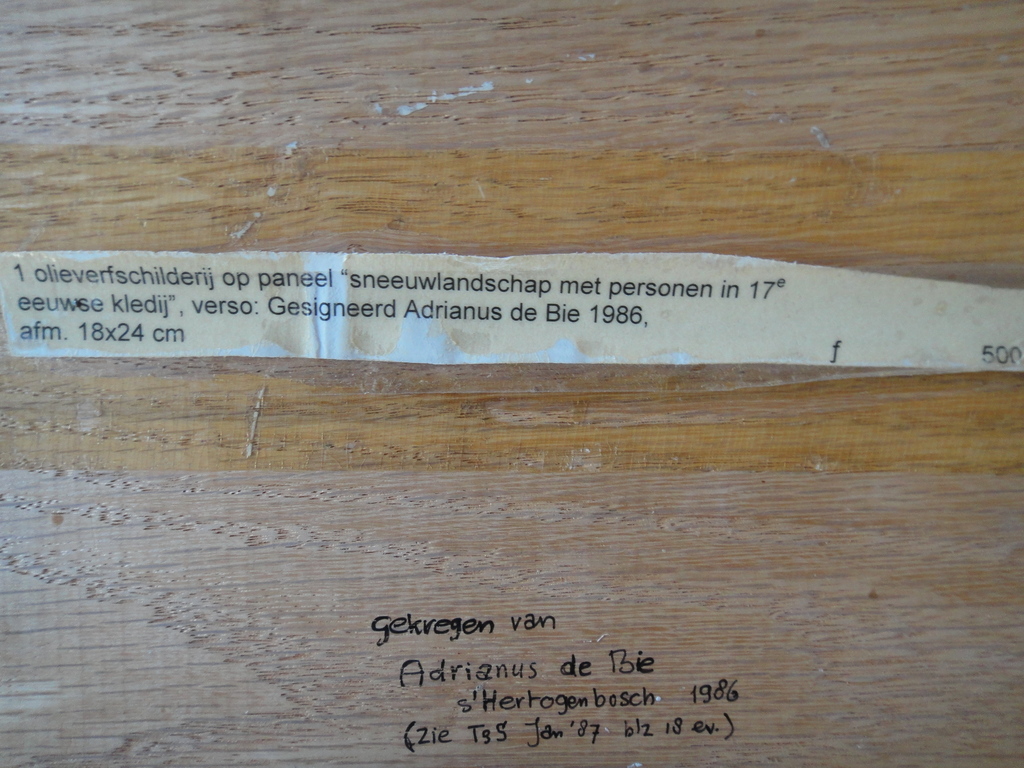 Jan de Bie (1946) -olieverf op paneel- 'sneeuwlandschap met personen' kopen? Bied vanaf 125!