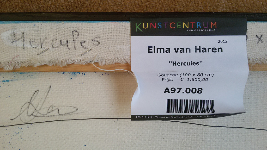 Elma van Haren - Hercules, gemengde techniek op doek (ingelijst, groot) kopen? Bied vanaf 100!