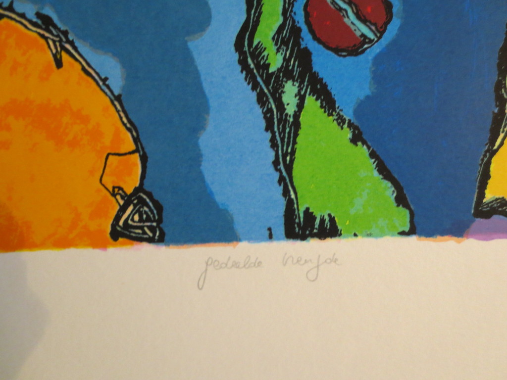 JAN LATINNE - 2 zeefdrukken - gedeelde vreugde- geluksboeket kopen? Bied vanaf 90!