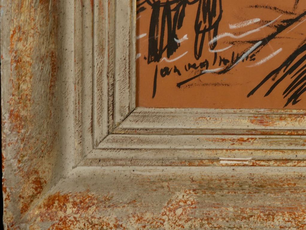 Jan van Holthe: Tekening op papier, Metropolitain - Ingelijst kopen? Bied vanaf 50!