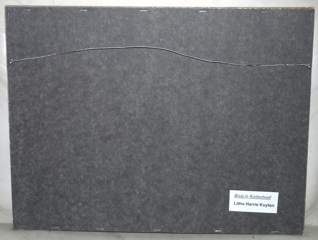 ingelijste LITHO van de Graversbrug in KORTENHOEF kopen? Bied vanaf 55!