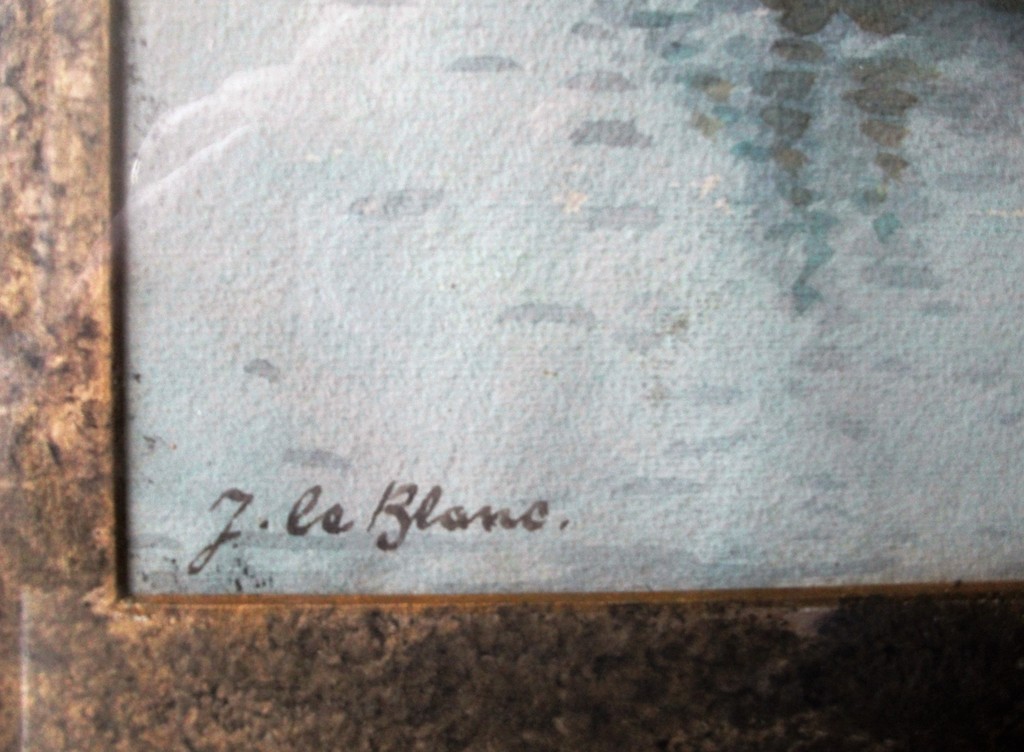 Adriaan Terhell - J. le Blanc: aquarel op papier, Haven met vissersboten kopen? Bied vanaf 70!