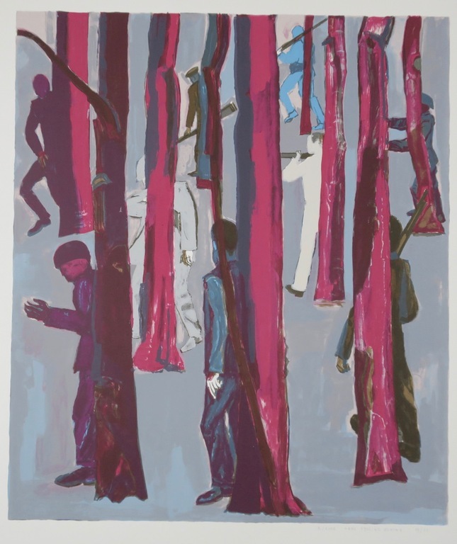 Hans Ebeling Koning: Zeefdruk, Bos (rechts) kopen? Bied vanaf 1!