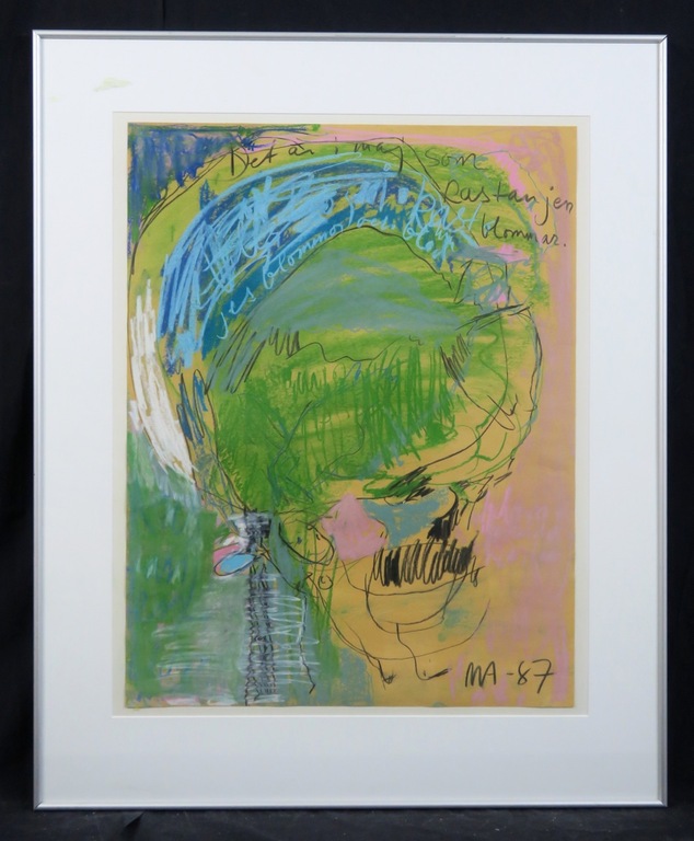 Onbekende kunstenaar: Pastel tekening, Z.T. - Ingelijst kopen? Bied vanaf 1!