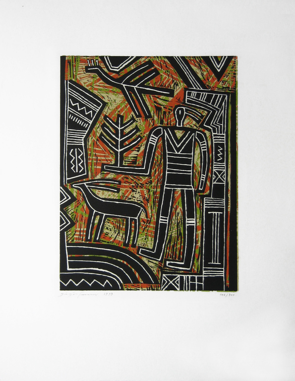 Ferenc Gögös, zeefdruk, z.t., 1993, in passpartout verkocht voor € 45!