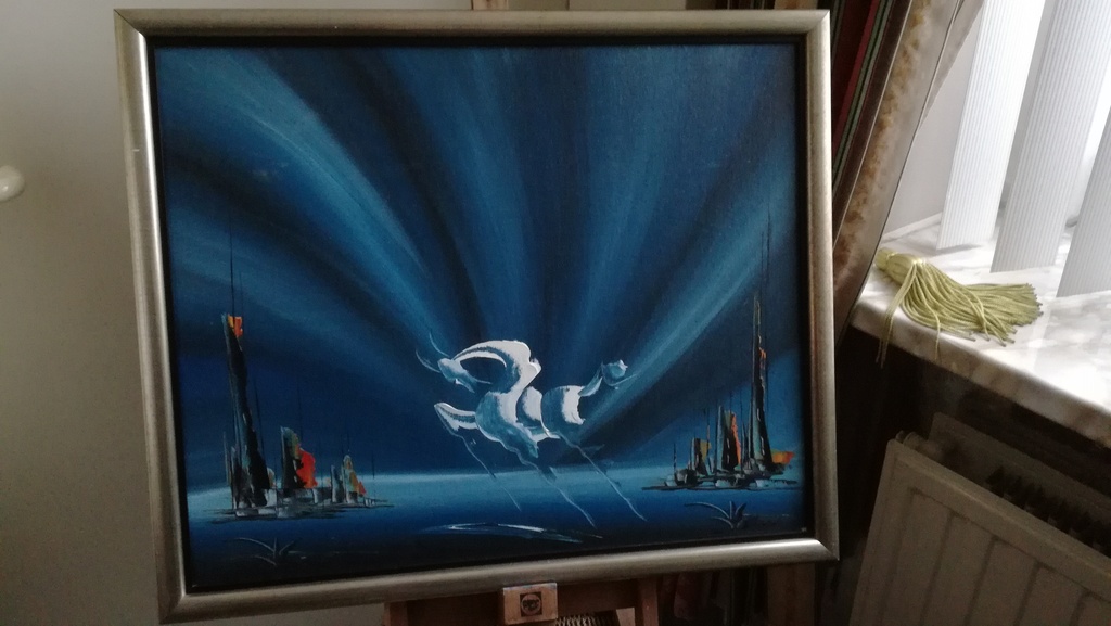 Onbekend kunstenaar, Olieverf op paneel, Zeepaard kopen? Bied vanaf 25!