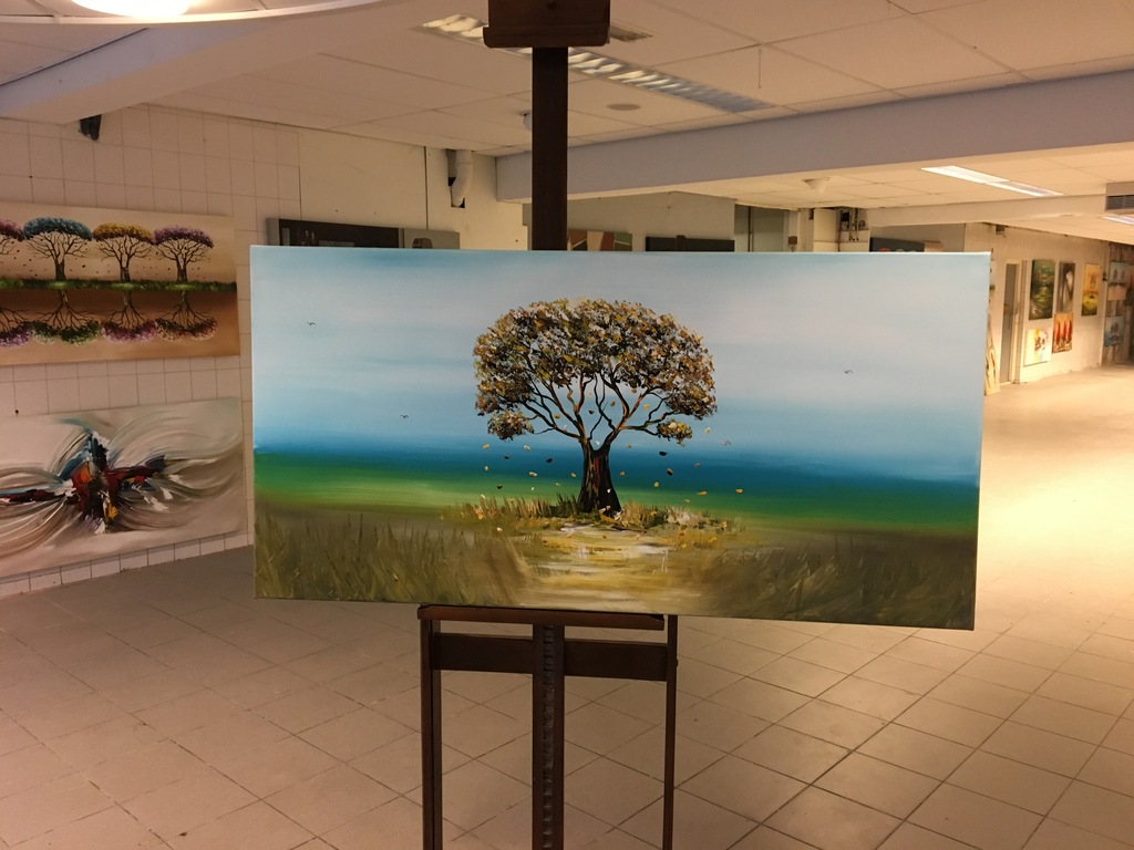 Gena- De Geluksboom- Acrylverf op doek kopen? Bied vanaf 300!