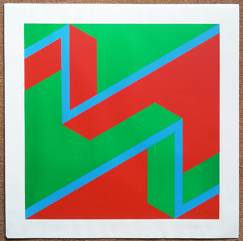 Franz Deckwitz - Geometrische compositie, zeefdruk kopen? Bied vanaf 25!