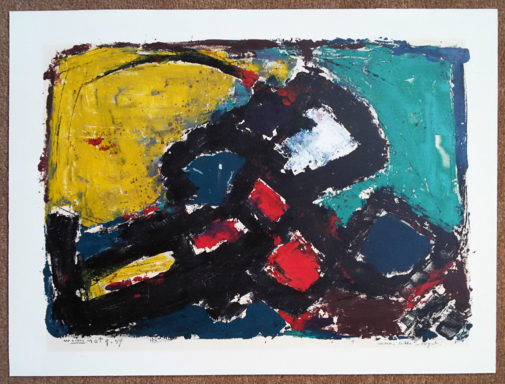 Wim Motz - Oogst, litho/monotype (1959) kopen? Bied vanaf 95!