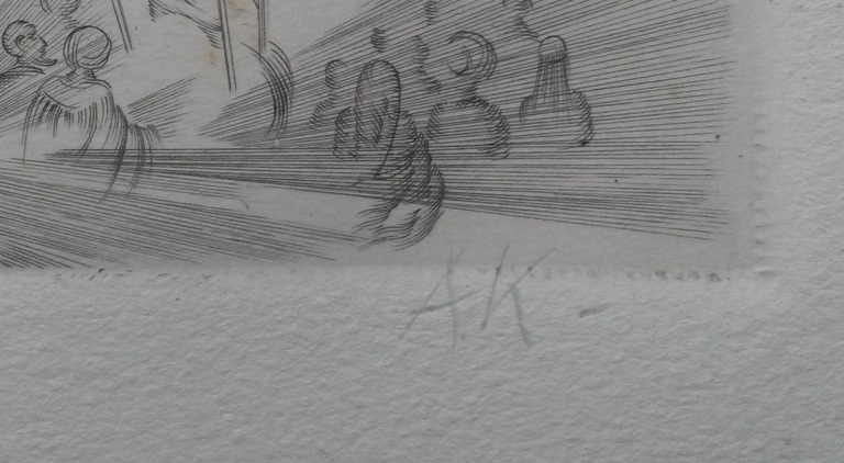 onbekende kunstenaar - Exotische optocht - ets kopen? Bied vanaf 1!