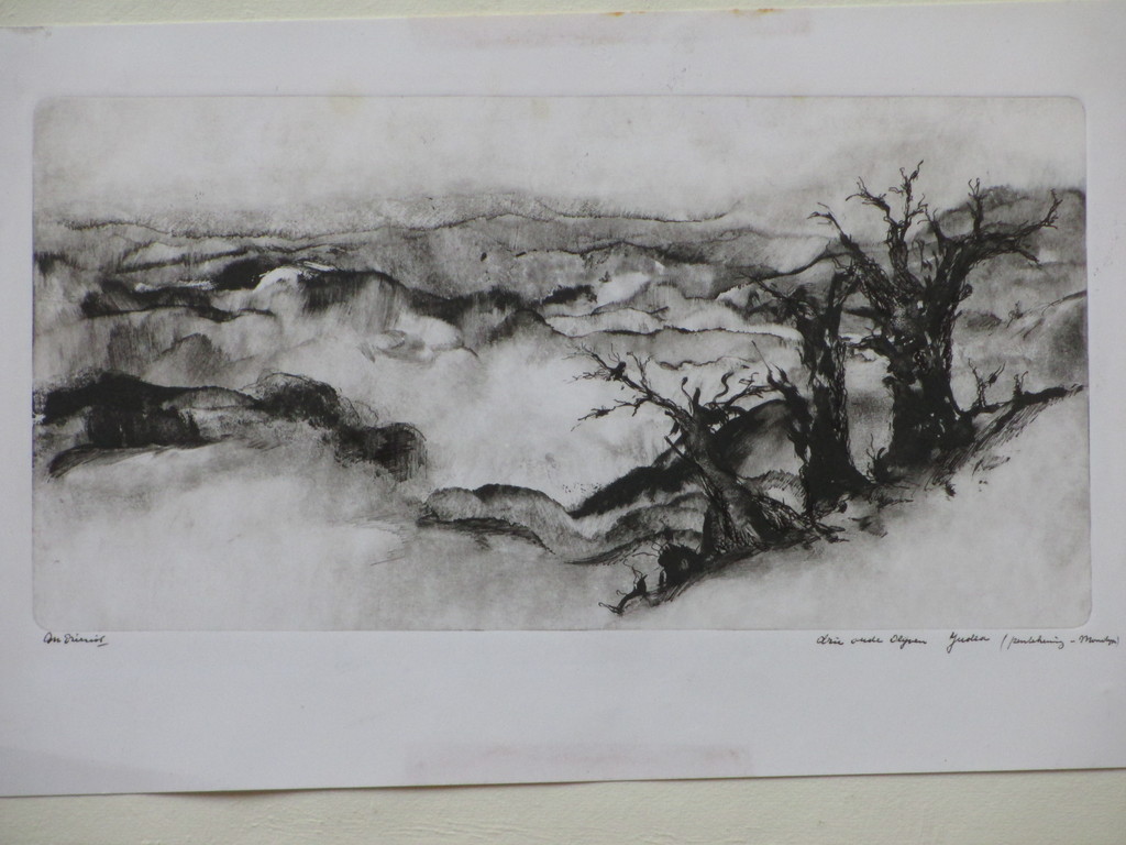 An Biesiot, Drie Oude Olijven Judea, Pentekening-monotype kopen? Bied vanaf 1!