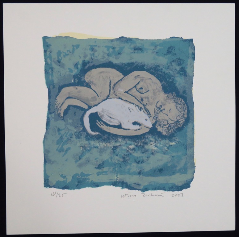 Wim Zurne: Litho, vrouw met hondje  kopen? Bied vanaf 35!