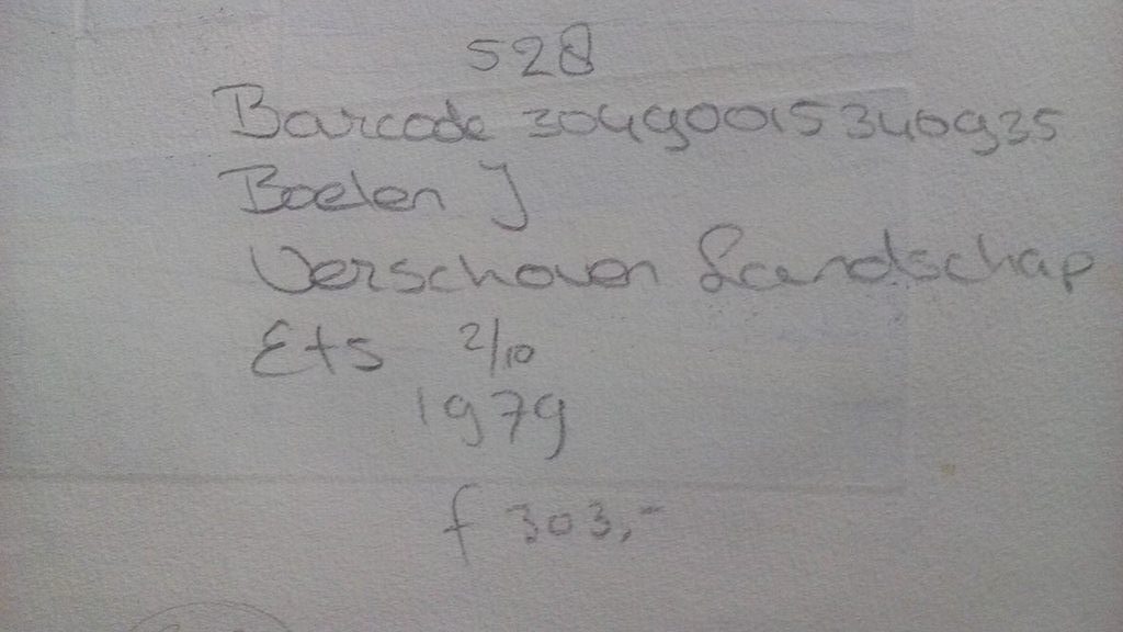 J.F.M.Boelen - Ets: 'Verschoven Landschap' kopen? Bied vanaf 10!