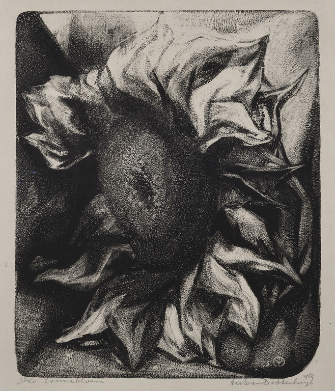Aart van Dobbenburgh: Litho - Zonnebloem - 1923 verkocht voor € 50!