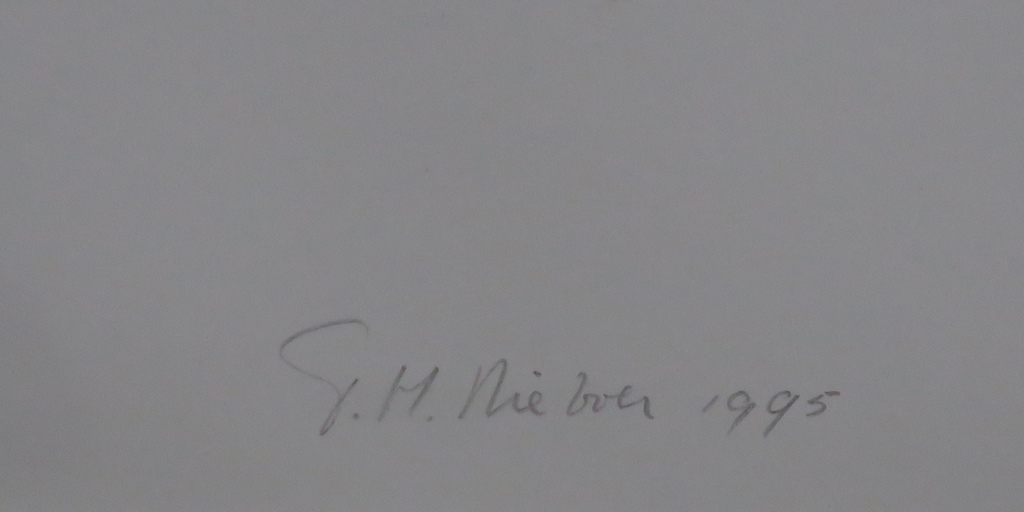 Tiddo Nieboer: Houtsnede, Stilleven -Ingelijst kopen? Bied vanaf 80!