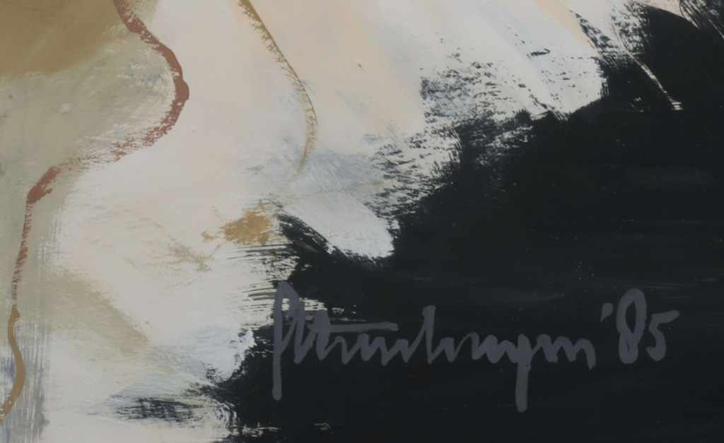 Guus Steenbergen: Gouache op papier, Elastisch - Ingelijst kopen? Bied vanaf 35!