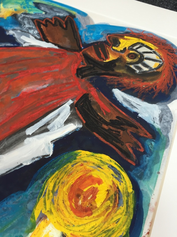 John Lie A Fo   1 origineel schilderij op papier. kopen? Bied vanaf 99!