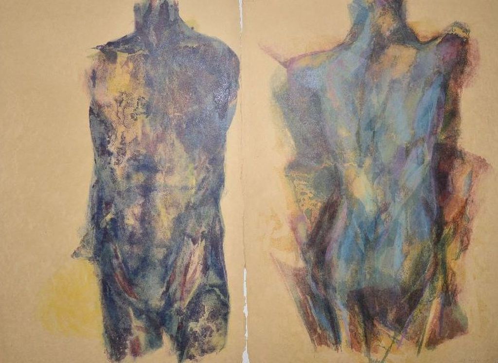 Chris Buursen: litho Twee naakten, 1988 verkocht voor € 160!