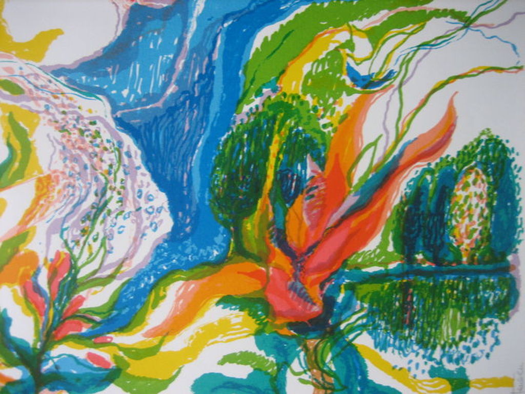 Ronald Julius Christensen - Passion Flower - Lithografie - Handgesigneerd - 1980 kopen? Bied vanaf 50!