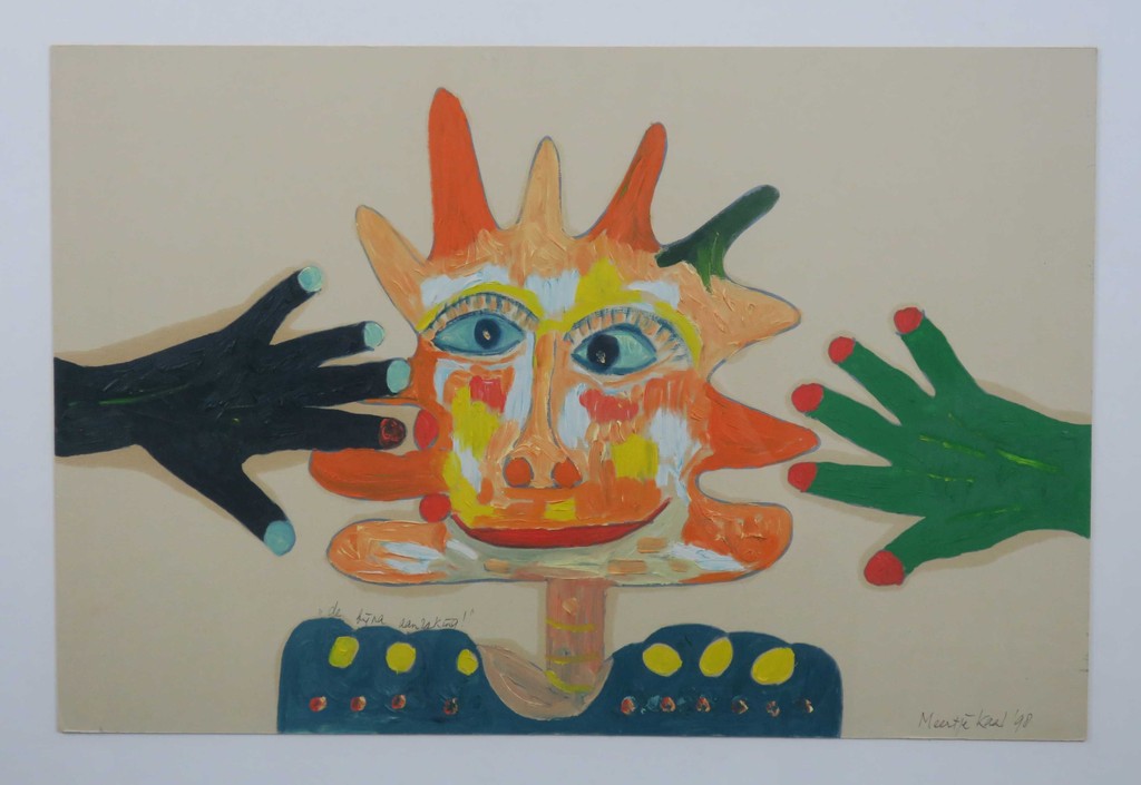 Meertje Kaal: Olieverf op papier, De bijna aanraking! - Ingelijst kopen? Bied vanaf 35!