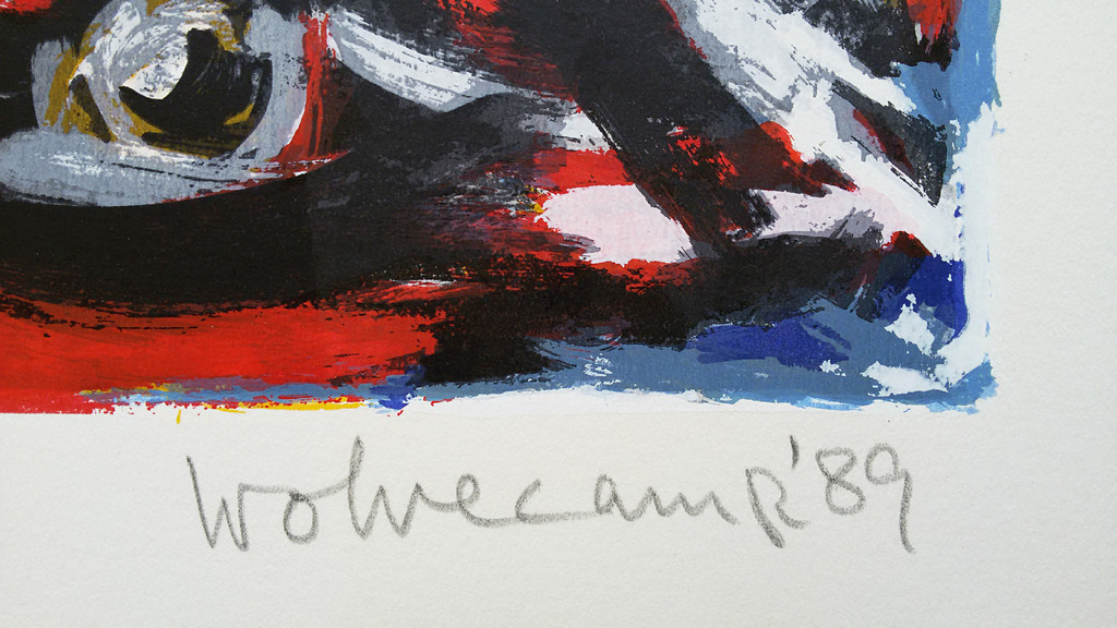 Theo Wolvecamp - Abstracte voorstelling, zeefdruk kopen? Bied vanaf 195!