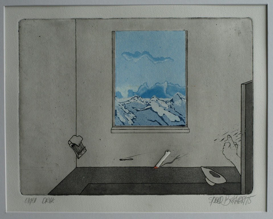 Sjoerd Bakker : Ets en aquatint , Het uitzicht – gesigneerd & ingelijst - 1975 kopen? Bied vanaf 35!
