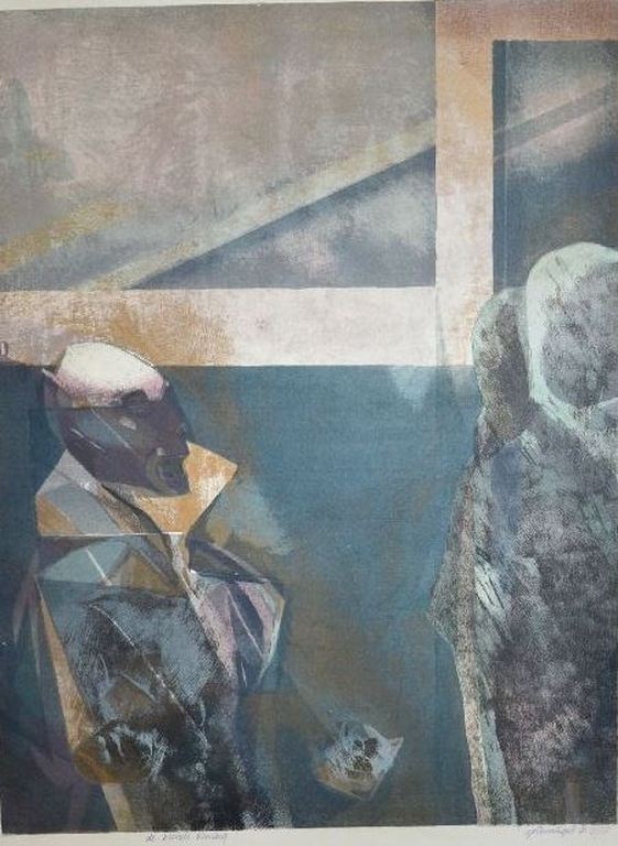 Chris Buursen: Litho 'De blinde koning', 1980 kopen? Bied vanaf 1!