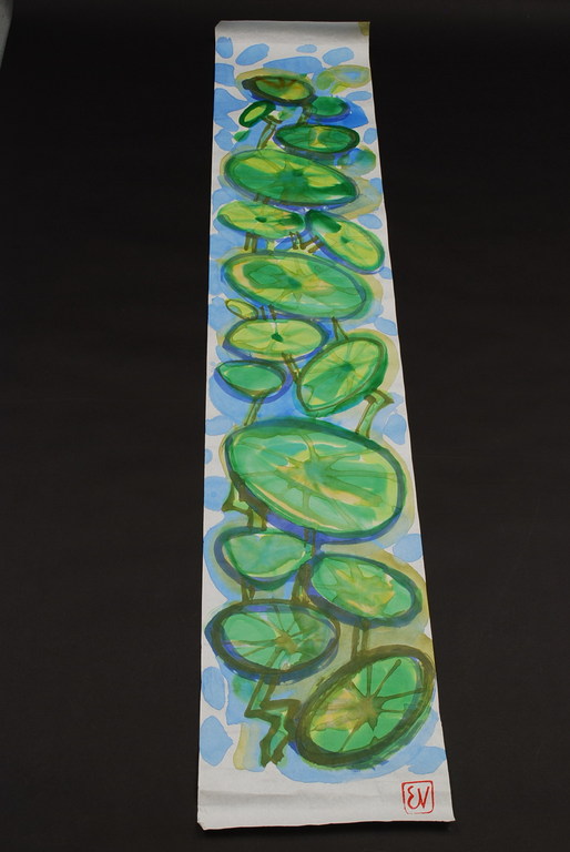 ERNST VIJLBRIEF (1934-2010) aquarel op rijstpapier verkocht voor € 42!