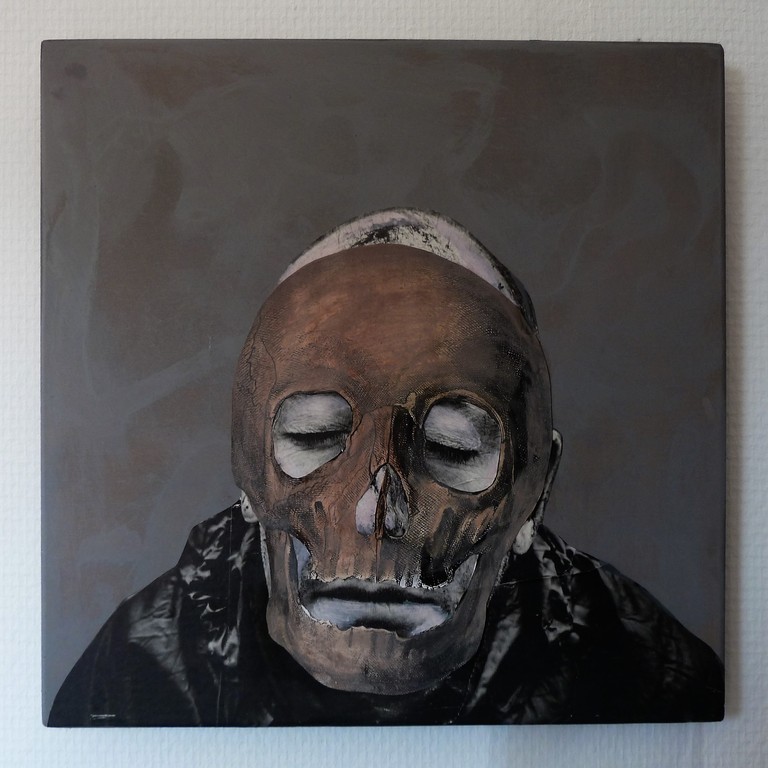 Gemengde techniek, uniek werk, titel: 'Carpe diem'. verkocht voor € 40!