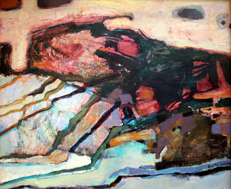 Jiny Hendriks: olieverf ,Without title kopen? Bied vanaf 15!