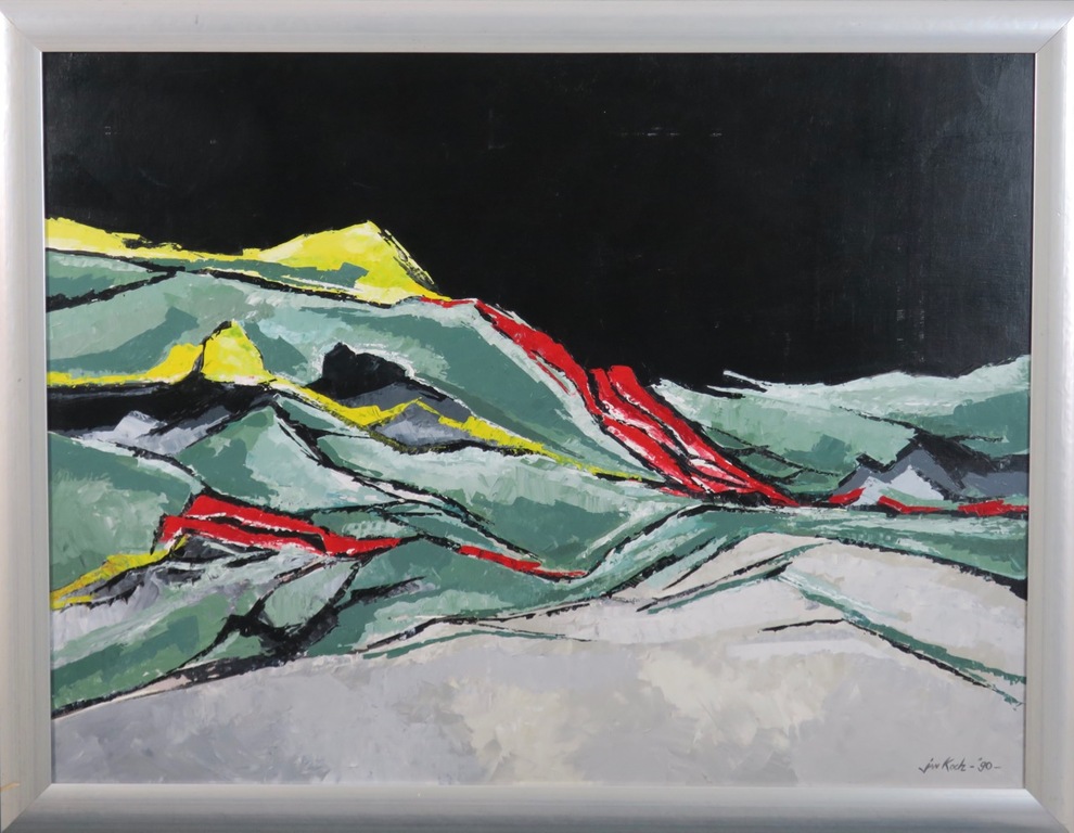 Jan Koch: Acryl op paneel, Beving - Ingelijst (Groot) kopen? Bied vanaf 50!