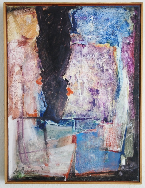 Jo Manders, Olieverf op doek, Vrouw en man verkocht voor € 160!