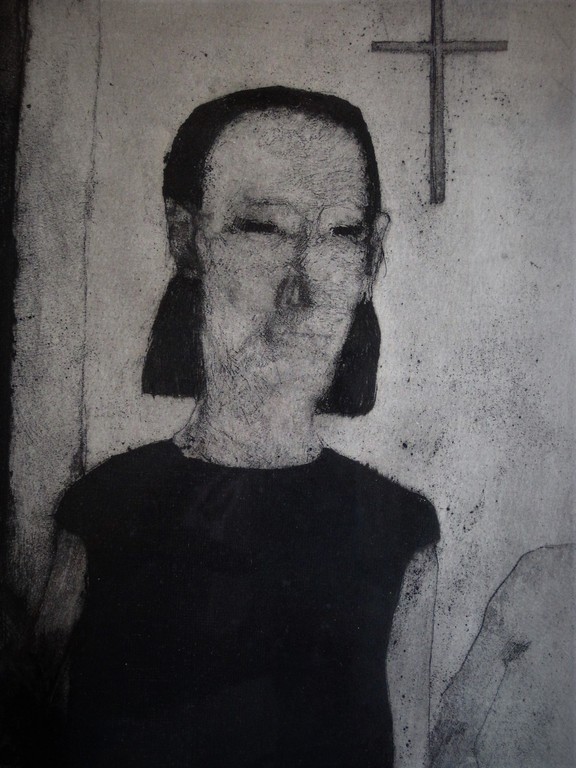 Intrigerende  Ets/Aquatint "de Familie" gesigneerd  Ton van Os (1946)  kopen? Bied vanaf 1!