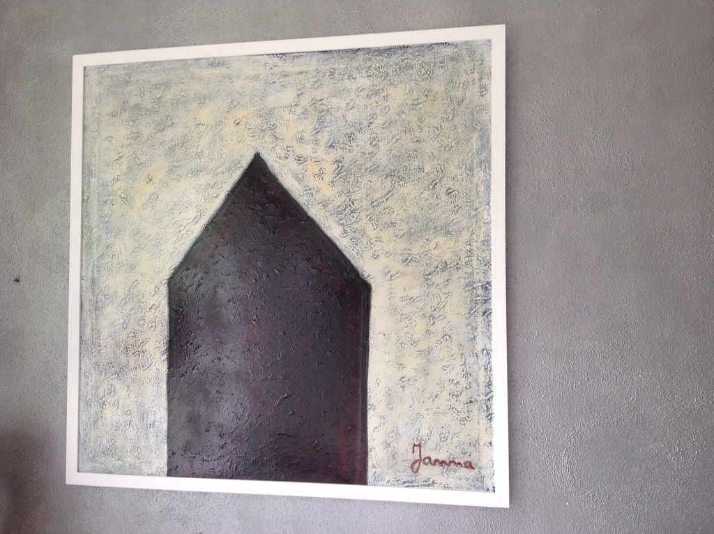 Janna Straus van de Geest: olieverf op doek ,Het Huis kopen? Bied vanaf 95!