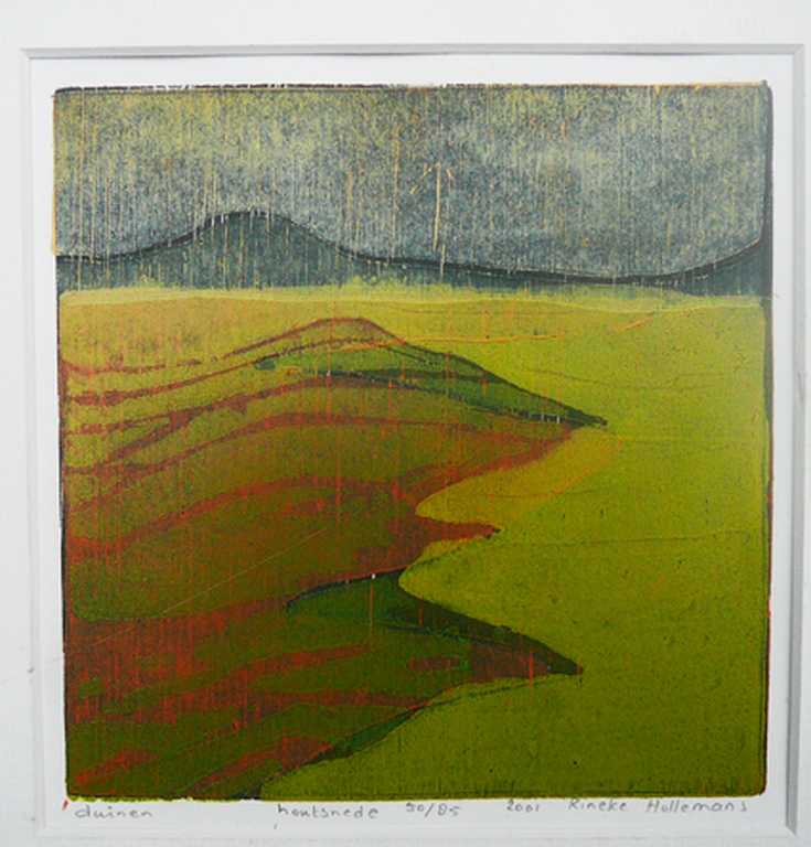 Rineke Hollemans: 'Duinen' -houtdruk 2001- verkocht voor € 35!