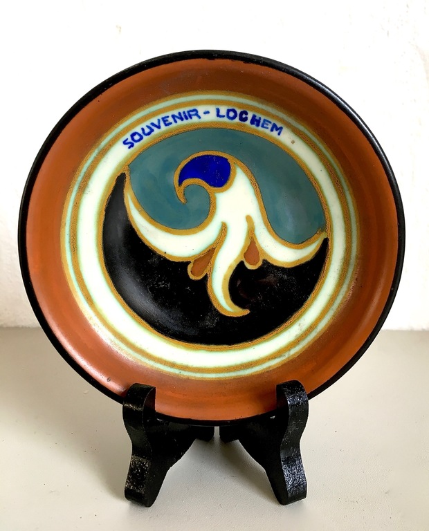 Plateelbakkerij Zenith- Platelen bord Lochem met polychroom decor 'Zomer'  kopen? Bied vanaf 9!