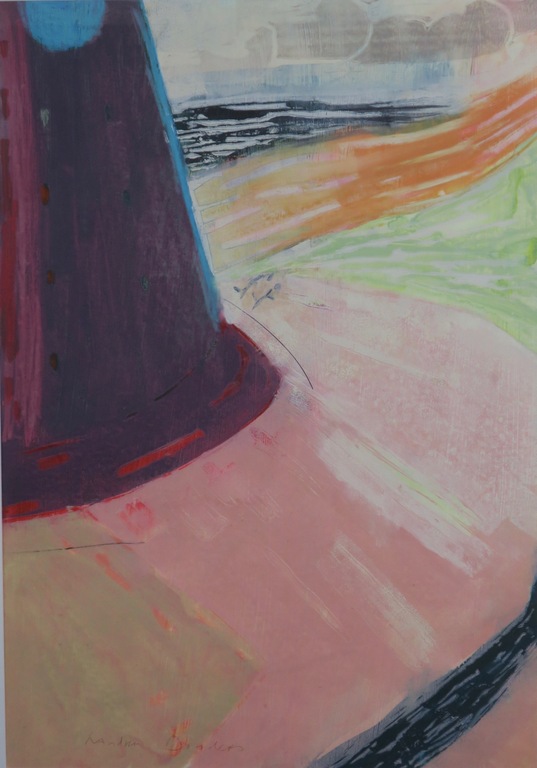 Xandra Donders: Gouache, Vuurtoren III -Ingelijst (groot) kopen? Bied vanaf 100!