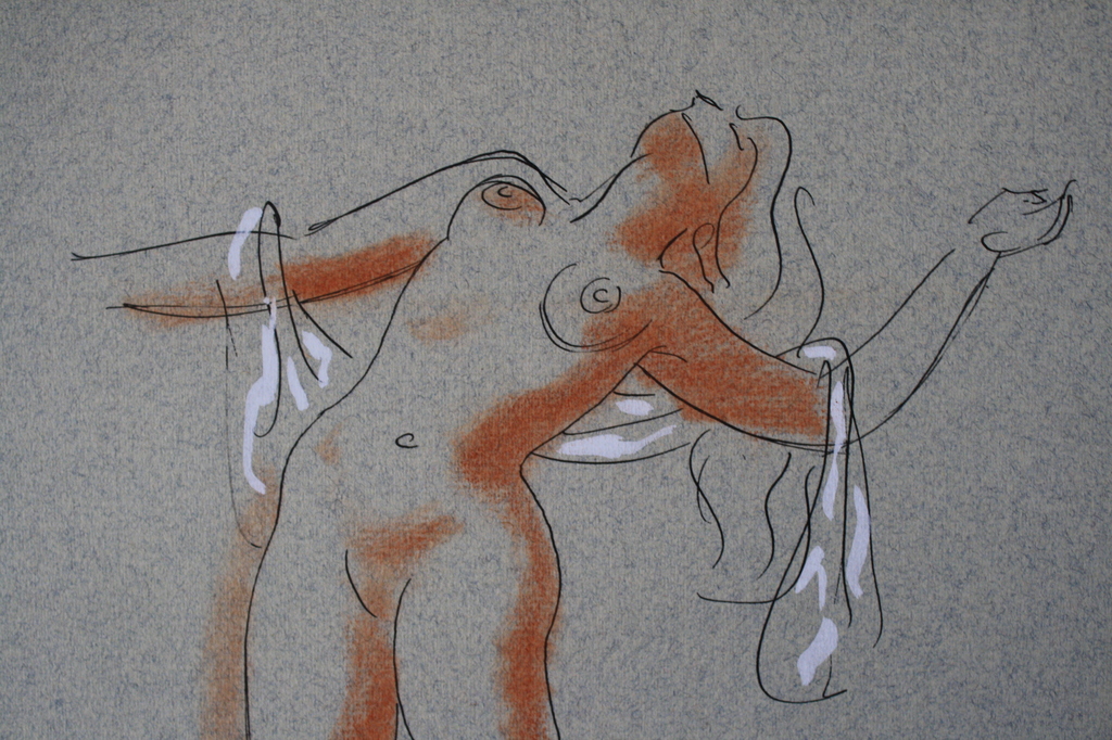 HJ van Piggelen - BADEND NAAKT - leerling GESTEL verkocht voor € 55!