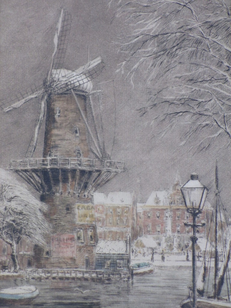 Eugene Rensburg, Coolsingel Rotterdam 1912, Handgekleurde ets  kopen? Bied vanaf 65!