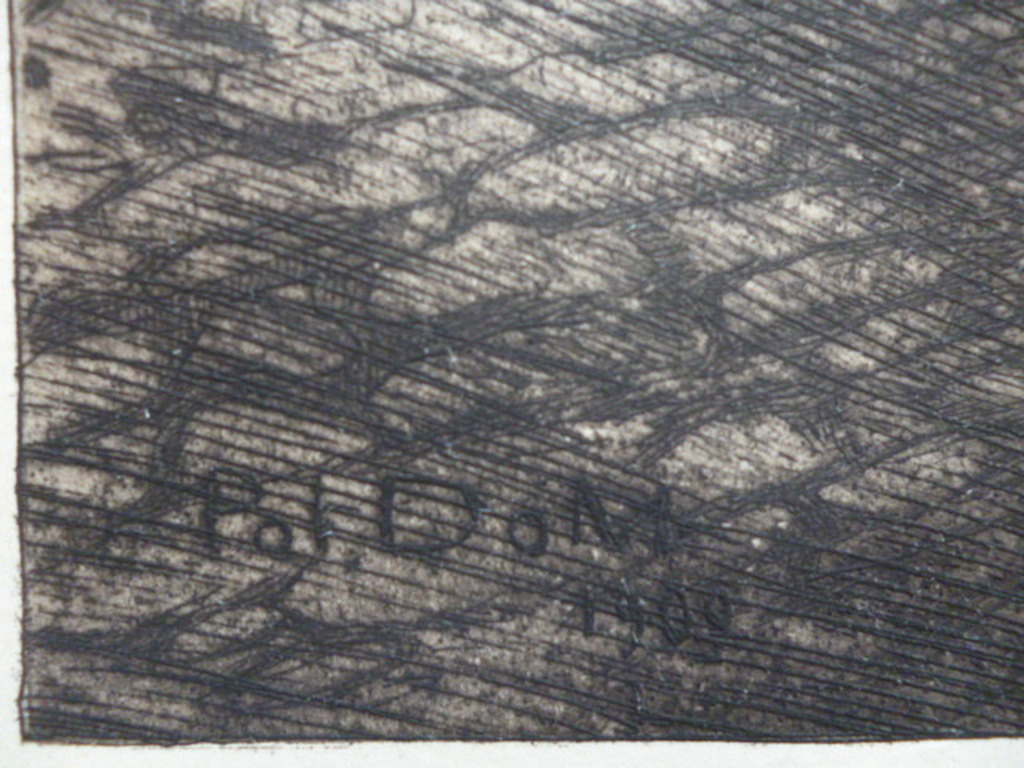 Pol Dom - ets - Achterburgwal bij Zeedijk, Amsterdam kopen? Bied vanaf 40!