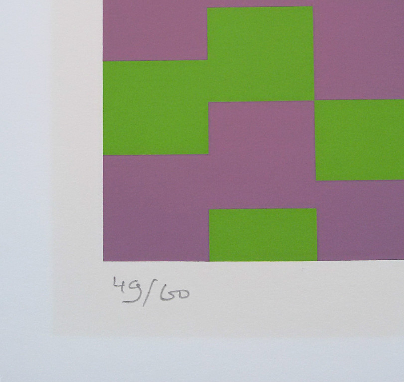 Eddy van Aarem - Geometrisch abstracte compositie, zeefdruk kopen? Bied vanaf 60!